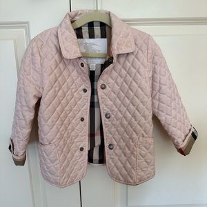 Burberry Girls' Quilted Nova Check Jacket pink